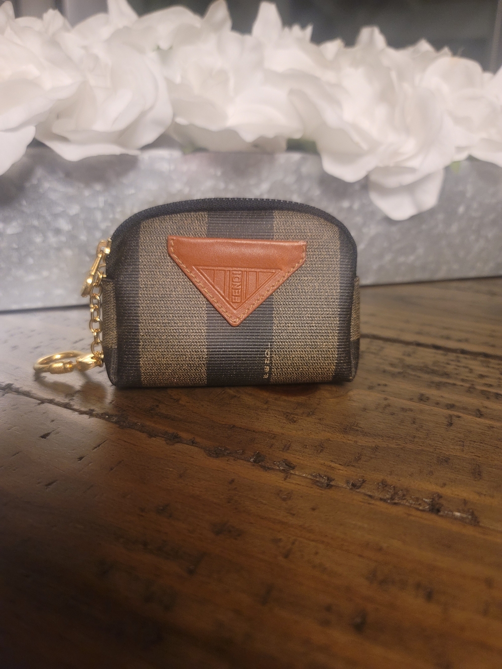 Fendi Vintage Stripe Coin Purse With Gold Clip - Picture 8 of 11
